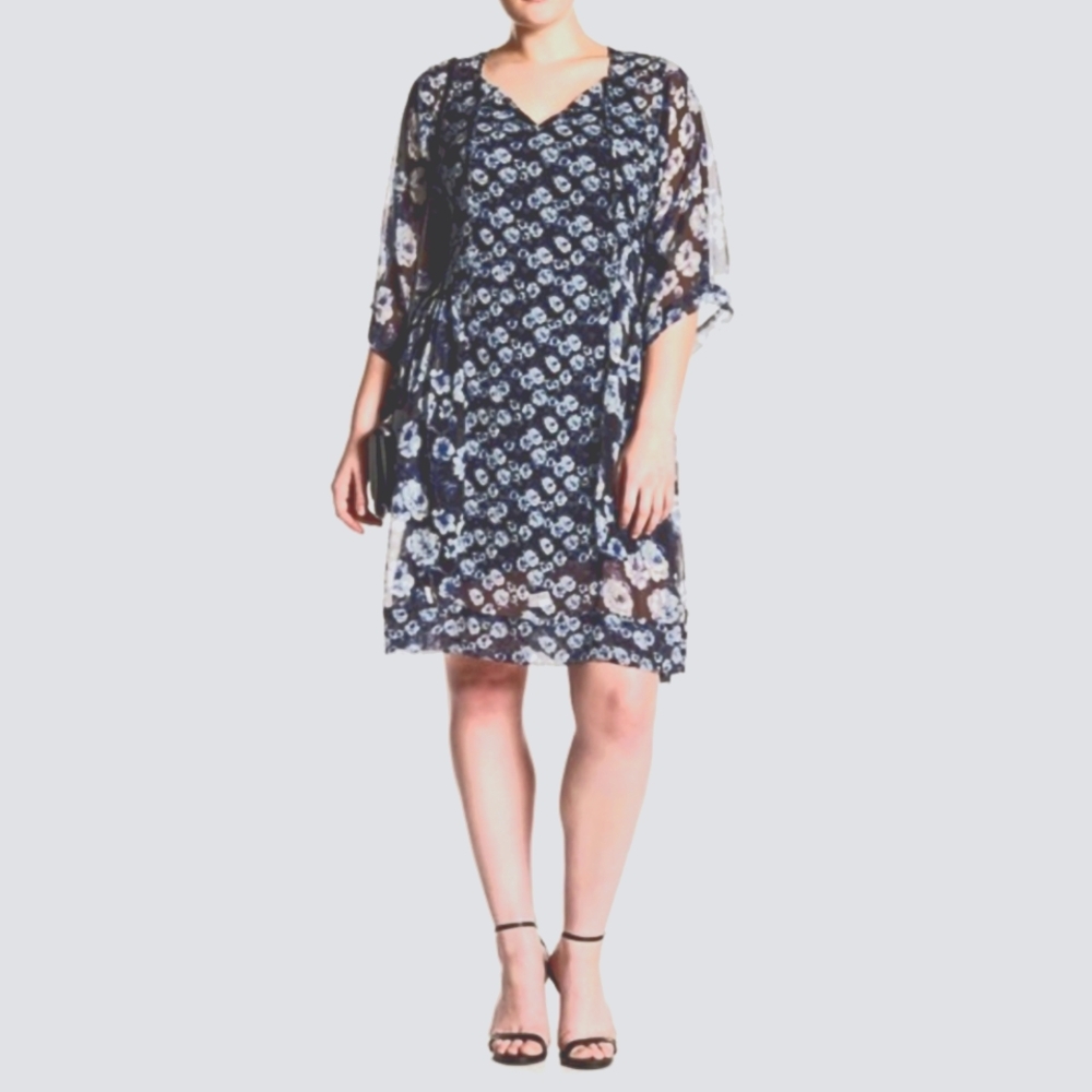 Rose Print Dress Lucky Brand